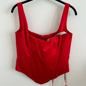 House of CB Rafa Scarlet Longline Corset Top size Medium